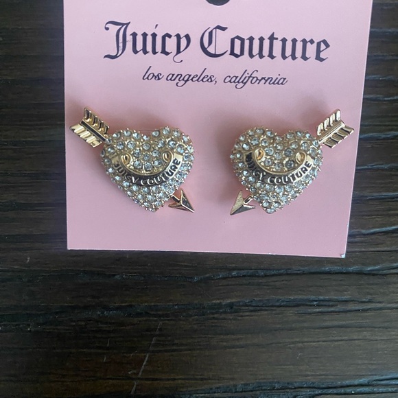 NEW Juicy Couture gold heart earrings - Picture 2 of 4